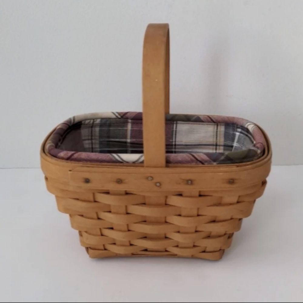 Longaberger Small Comforts Basket with Liner & Protector 2002 VTG